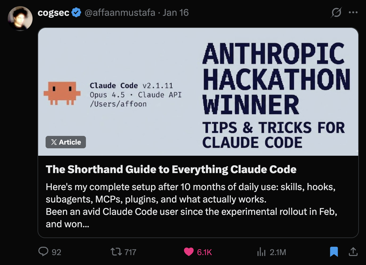 The Shorthand Guide to Everything Claude Code