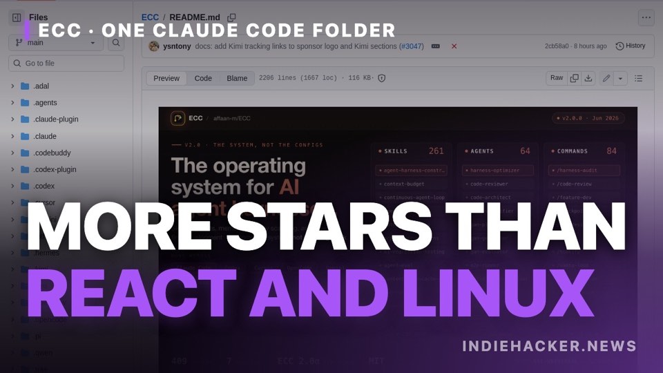 Video preview: He open-sourced his Claude Code setup (255,000 stars)